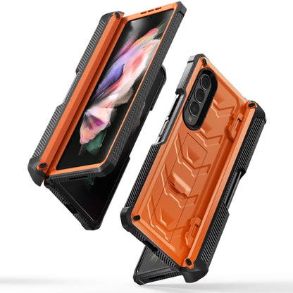 For Samsung Galaxy Z Fold3 5G Armored All-inclusive Shockproof Folding Phone Case(Orange) by buy2fix