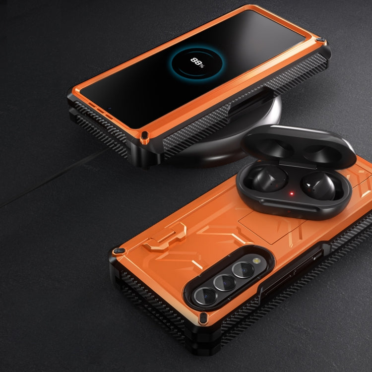 For Samsung Galaxy Z Fold3 5G Armored All-inclusive Shockproof Folding Phone Case(Orange) by buy2fix