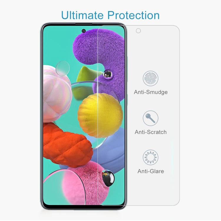 For Galaxy A51 0.26mm 9H Surface Hardness 2.5D Explosion-proof Tempered Glass Half Screen Film - Galaxy Tempered Glass by DIYLooks | Online Shopping UK | buy2fix