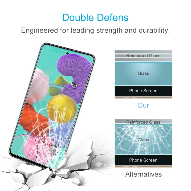 For Galaxy A51 0.26mm 9H Surface Hardness 2.5D Explosion-proof Tempered Glass Half Screen Film - Galaxy Tempered Glass by DIYLooks | Online Shopping UK | buy2fix