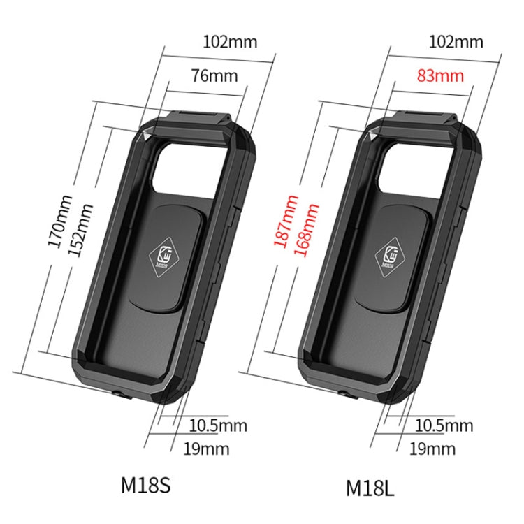 Kewig M18L-QD Motorcycle / Bicycle Waterproof Quick Release Mobile Phone Holder - Holder by Kewig | Online Shopping UK | buy2fix