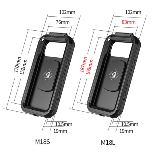 Kewig M18S-A1 Motorcycle / Bicycle Handlebar Wireless Charging Waterproof Box Mobile Phone Holder - Holder by Kewig | Online Shopping UK | buy2fix