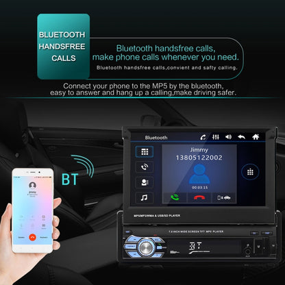 9601 7 inch Car Electric Retractable MP5 Player Supports Bluetooth Hand-free Calling Reverse - Car MP3 & MP4 & MP5 by buy2fix | Online Shopping UK | buy2fix
