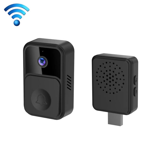 ML19 90 Degree Wide Angle Wireless Smart Video Doorbell(Black) - Video DoorBell by buy2fix | Online Shopping UK | buy2fix