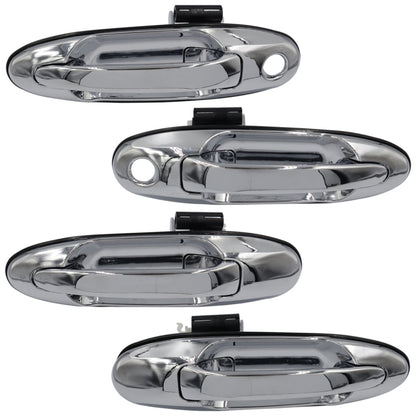 For Toyota Land Cruiser 1998-2007 4 in 1 Car Chrome Outside Door Handle 69220-60061 69210-60061 - Door Handles by buy2fix | Online Shopping UK | buy2fix