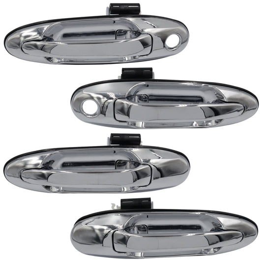 For Toyota Land Cruiser 1998-2007 4 in 1 Car Chrome Outside Door Handle 69220-60061 69210-60061 - Door Handles by buy2fix | Online Shopping UK | buy2fix