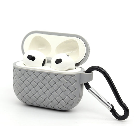 For AirPods Pro Weave Texture TPU Protective Case(Grey) - For AirPods Pro by buy2fix | Online Shopping UK | buy2fix
