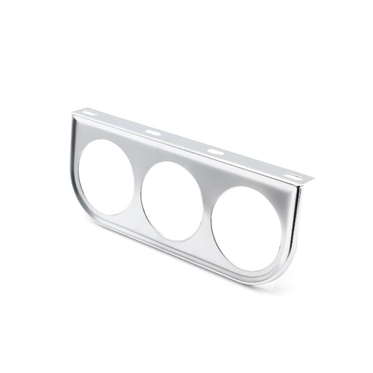 Car 52mm 3 Holes Iron Dash Gauge Meter Pod Mount Holder(Silver) - Decoration Rings by buy2fix | Online Shopping UK | buy2fix