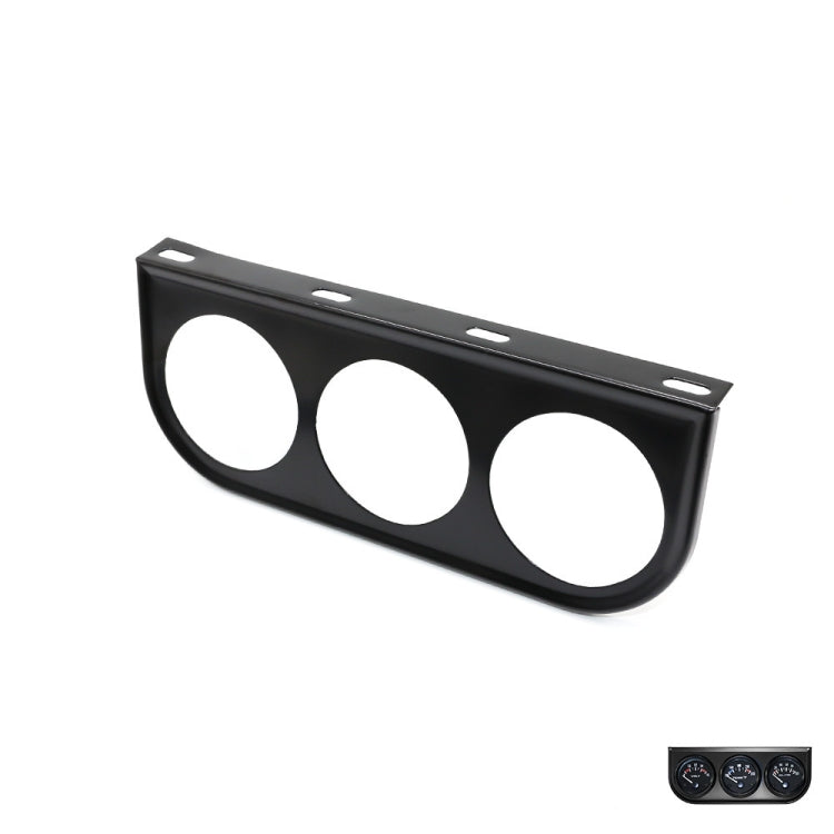 Car 52mm 3 Holes Iron Dash Gauge Meter Pod Mount Holder(Black) - Decoration Rings by buy2fix | Online Shopping UK | buy2fix