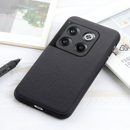 For OnePlus Ace Pro / 10T Lambskin Texture Genuine Leather Phone Case(Black) - OnePlus Cases by buy2fix | Online Shopping UK | buy2fix