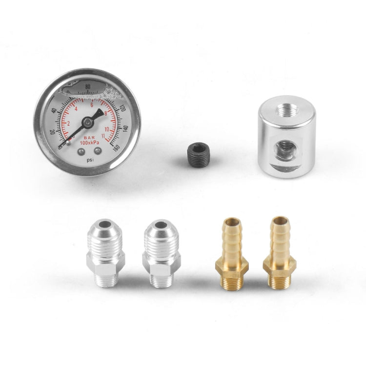 Universal Car 1/8 NPT 0-160 psi Fuel Pressure Gauge with Adaptor - Car Modification by buy2fix | Online Shopping UK | buy2fix
