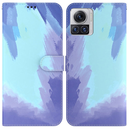For Motorola Moto X30 Pro 5G / Edge 30 Ultra Watercolor Pattern Flip Leather Phone Case(Winter Snow) - Motorola Cases by buy2fix | Online Shopping UK | buy2fix