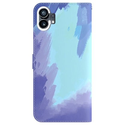 For Nothing Phone 1 Watercolor Pattern Flip Leather Phone Case(Winter Snow) by buy2fix