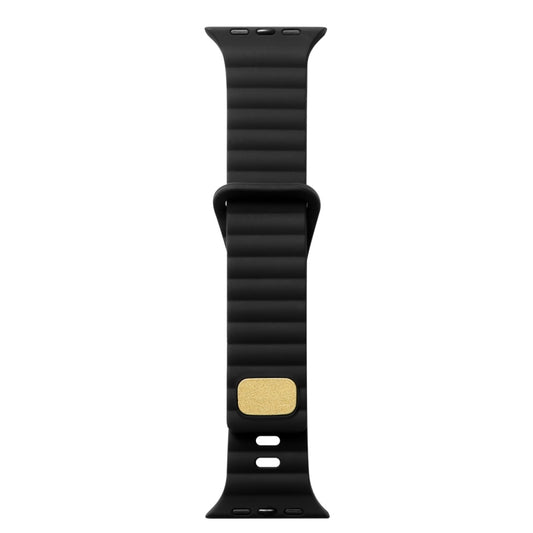 Breathable Skin-friendly Silicone Watch Band For Apple Watch Ultra 49mm / Series 8&7 45mm / SE   2&6&SE&5&4 44mm / 3&2&1 42mm(Black) - Watch Bands by buy2fix | Online Shopping UK | buy2fix