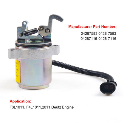 Fuel Shutdown Shut Off Solenoid Valve for Deutz Engine 04287583 04287116 - Engine Fittings by buy2fix | Online Shopping UK | buy2fix
