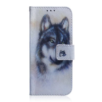 For Nothing Phone 1 Coloured Drawing Leather Phone Case(White Wolf) - Nothing Cases by buy2fix | Online Shopping UK | buy2fix