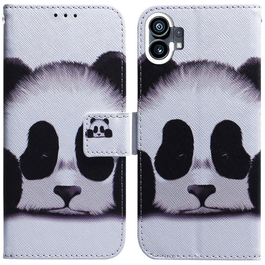 For Nothing Phone 1 Coloured Drawing Leather Phone Case(Panda) - Nothing Cases by buy2fix | Online Shopping UK | buy2fix