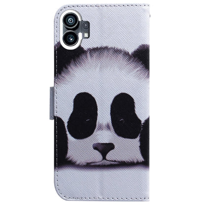 For Nothing Phone 1 Coloured Drawing Leather Phone Case(Panda) - Nothing Cases by buy2fix | Online Shopping UK | buy2fix
