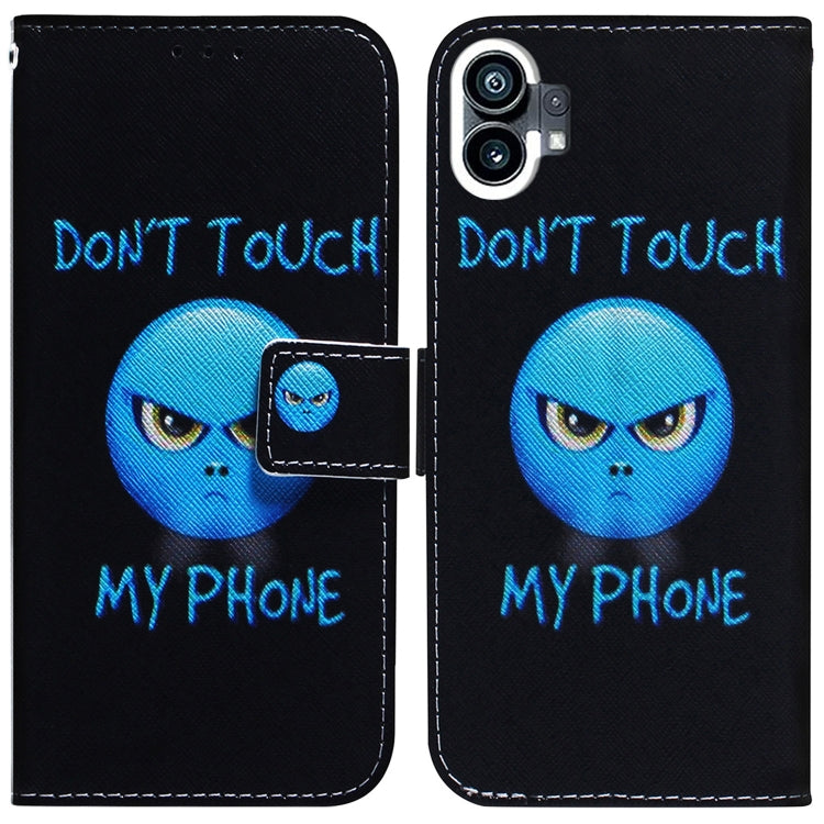 For Nothing Phone 1 Coloured Drawing Leather Phone Case(Anger) - Nothing Cases by buy2fix | Online Shopping UK | buy2fix