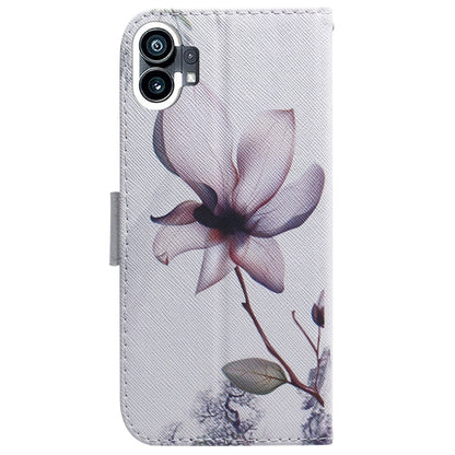 For Nothing Phone 1 Coloured Drawing Leather Phone Case(Magnolia) - Nothing Cases by buy2fix | Online Shopping UK | buy2fix