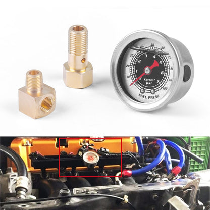 For Honda Civic Car Modification Fuel Pressure Gauge 0-100PSI(Black) - Car Modification by buy2fix | Online Shopping UK | buy2fix