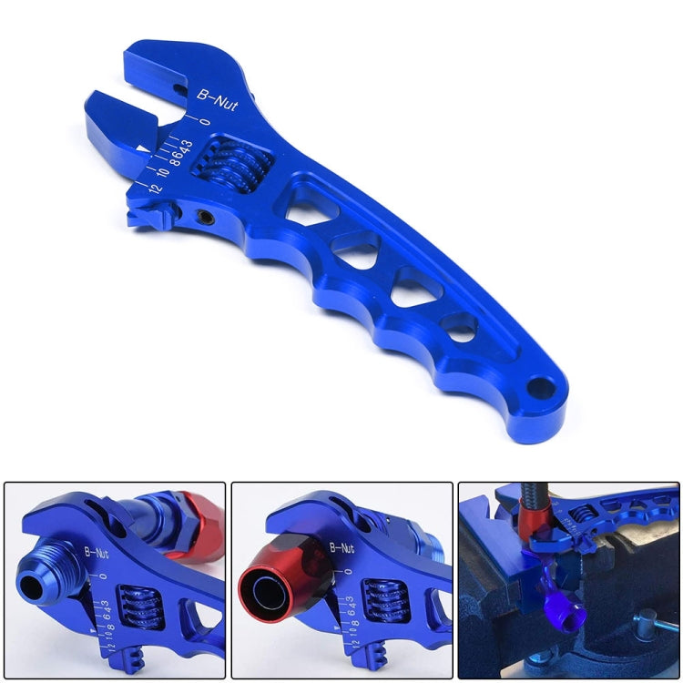 Car AN3-AN12 Adjustable Aluminum Wrench Hose Fitting Tool(Blue) - Sheet Metal Tools by buy2fix | Online Shopping UK | buy2fix