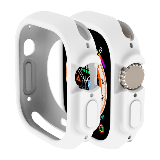 For Apple Watch Ultra 4 / 3 / 2 / 1 49mm Candy TPU Protective Case(White)