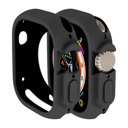 For Apple Watch Ultra 49mm Candy TPU Protective Case(Black) - Watch Cases by buy2fix | Online Shopping UK | buy2fix