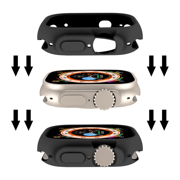 For Apple Watch Ultra 49mm Candy TPU Protective Case(Black) - Watch Cases by buy2fix | Online Shopping UK | buy2fix