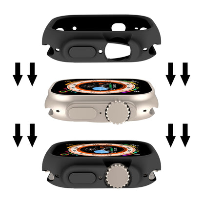 For Apple Watch Ultra 49mm Candy TPU Protective Case(Black) - Watch Cases by buy2fix | Online Shopping UK | buy2fix