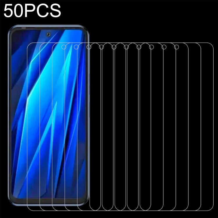 For TECNO Pova 4 50pcs 0.26mm 9H 2.5D Tempered Glass Film by buy2fix