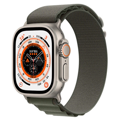 For Apple Watch Ultra 49mm Nylon Watch Band (Army Green) - Watch Bands by buy2fix | Online Shopping UK | buy2fix