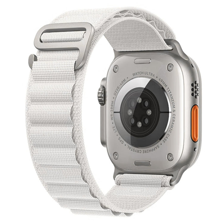 For Apple Watch Ultra 49mm Nylon Watch Band(White) - Watch Bands by buy2fix | Online Shopping UK | buy2fix