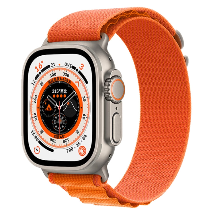 For Apple Watch Ultra 49mm Nylon Watch Band(Orange) - Watch Bands by buy2fix | Online Shopping UK | buy2fix