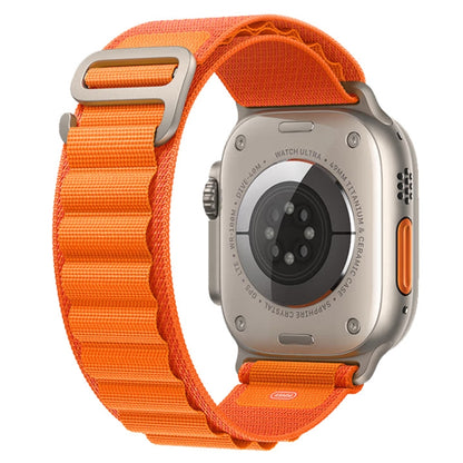 For Apple Watch Ultra 49mm Nylon Watch Band(Orange) - Watch Bands by buy2fix | Online Shopping UK | buy2fix