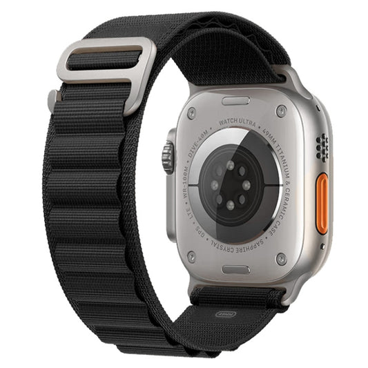 For Apple Watch Ultra 49mm Nylon Watch Band(Black) - Watch Bands by buy2fix | Online Shopping UK | buy2fix