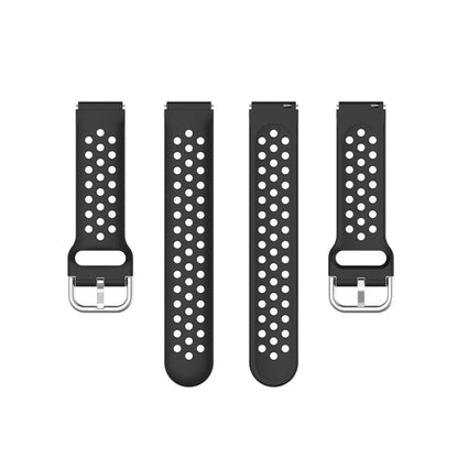 For Xiaomi Watch / Huawei Honor S1 18mm Solid Color Sport Watch Band(Black) - Watch Bands by buy2fix | Online Shopping UK | buy2fix