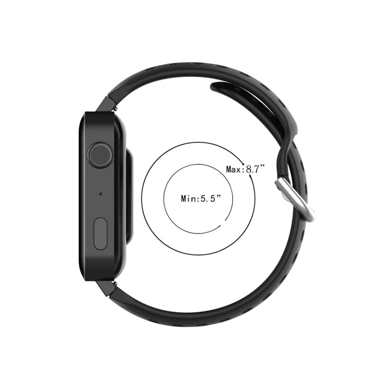 For Xiaomi Watch / Huawei Honor S1 18mm Solid Color Sport Watch Band(Black) - Watch Bands by buy2fix | Online Shopping UK | buy2fix