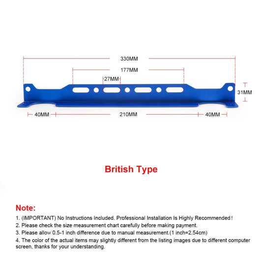 British 330mm Car Engine Oil Cooler Mounting Bracket Kit(Black) - Engine Fittings by buy2fix | Online Shopping UK | buy2fix