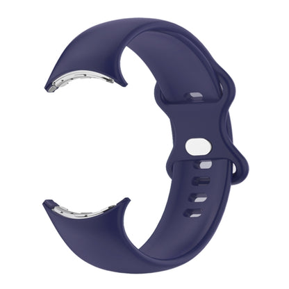 For Google Pixel Watch Single Color Silicone Watch Band Man(Blue) - Watch Bands by buy2fix | Online Shopping UK | buy2fix