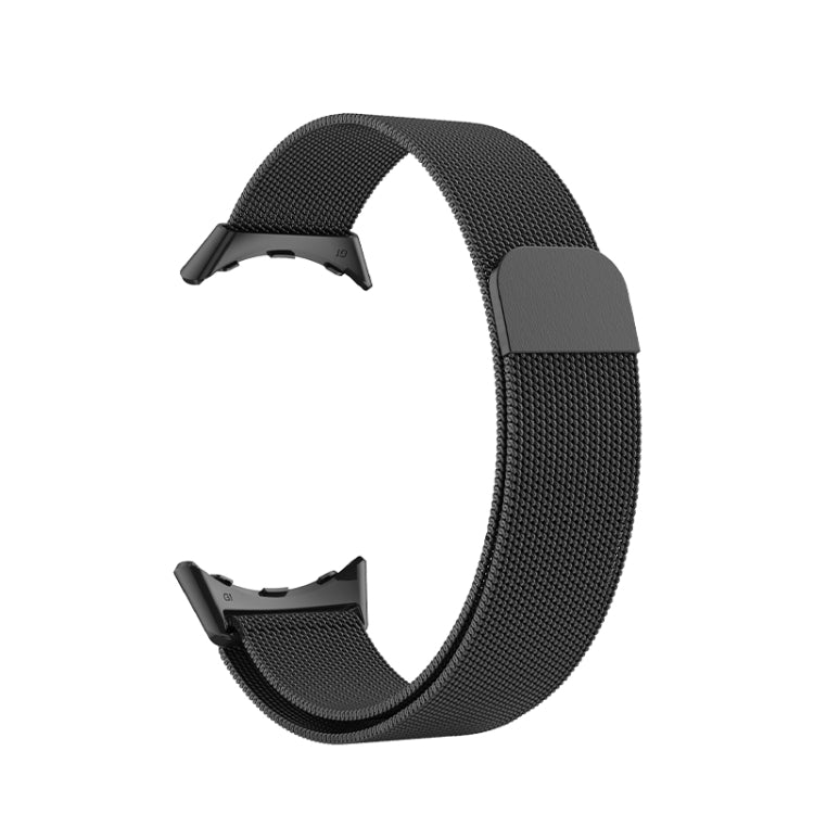 For Google Pixel Watch Milanese Stainless Steel Metal Watch Band(Black) - Watch Bands by buy2fix | Online Shopping UK | buy2fix