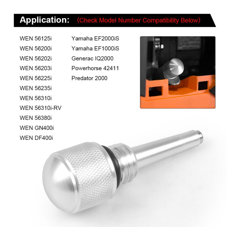 For WEN Yamaha Predator M18 x 2.5 Inverter Generator Magnetic Dipstick(Silver) - Engine Fittings by buy2fix | Online Shopping UK | buy2fix