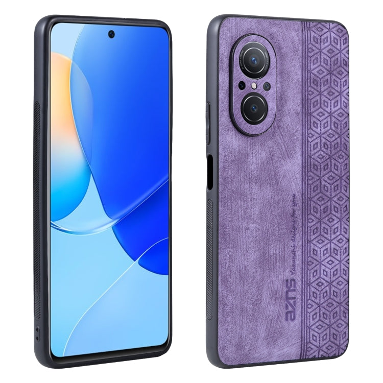For Huawei nova 9 SE / Honor 50 SE AZNS 3D Embossed Skin Feel Phone Case(Purple) - Huawei Cases by AZNS | Online Shopping UK | buy2fix