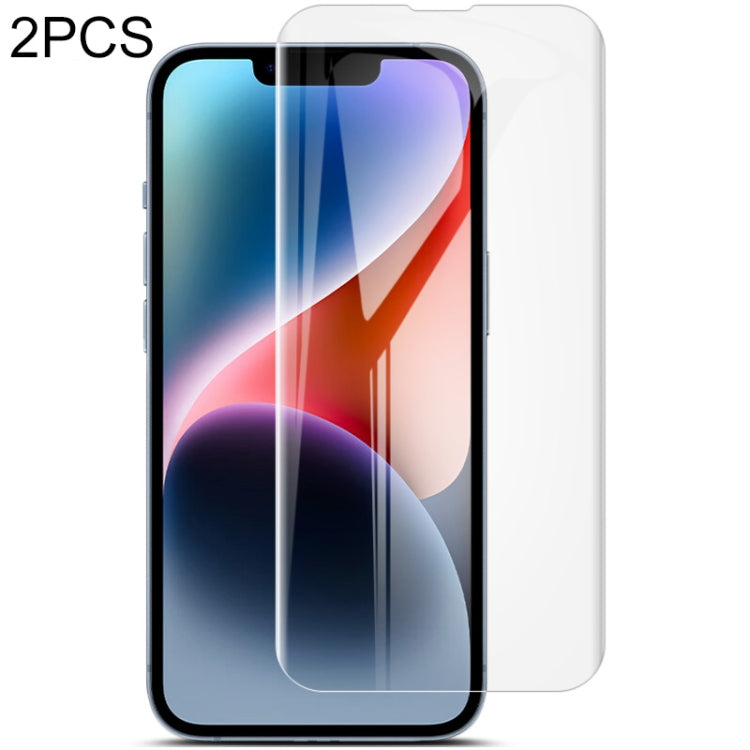 For iPhone 14 Plus 2pcs imak Curved Full Screen Hydrogel Film Protector - Front Protector by imak | Online Shopping UK | buy2fix