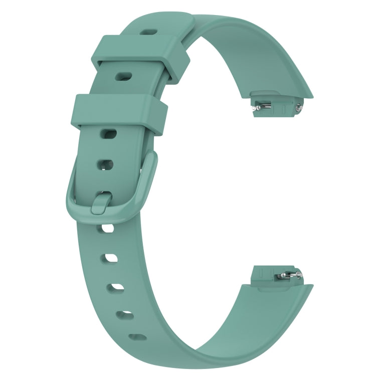 For Fitbit Inspire3 Solid Color Silicone Watch Band, Size:L Size(Pine Green) - Watch Bands by buy2fix | Online Shopping UK | buy2fix