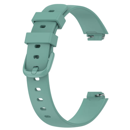 For Fitbit Inspire3 Solid Color Silicone Watch Band, Size:L Size(Pine Green) - Watch Bands by buy2fix | Online Shopping UK | buy2fix