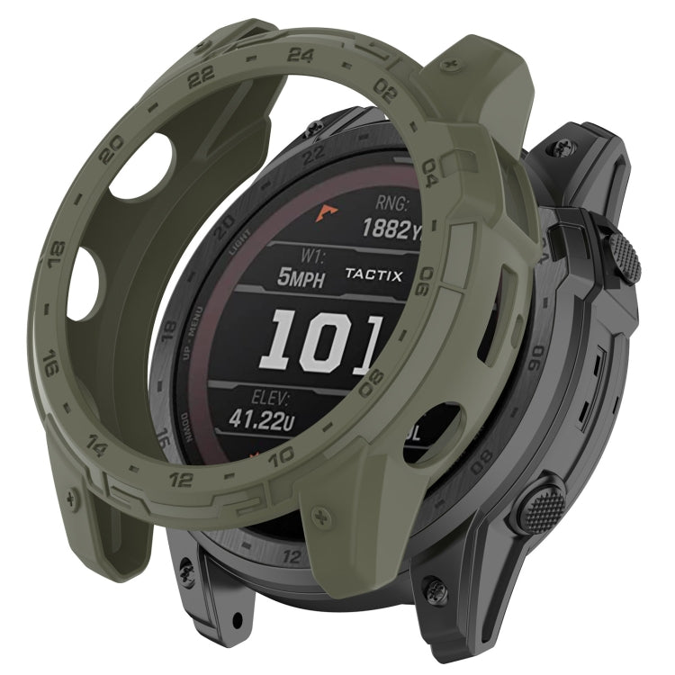 For Garmin Enduro2 / Tactix7 Armor Hollow TPU Watch Case(Jungle Green) by buy2fix