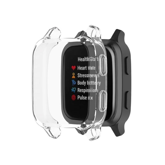 For Garmin Venu Sq 2 Full Coverage TPU Electroplating Watch Case(Transparent) - Watch Cases by buy2fix | Online Shopping UK | buy2fix