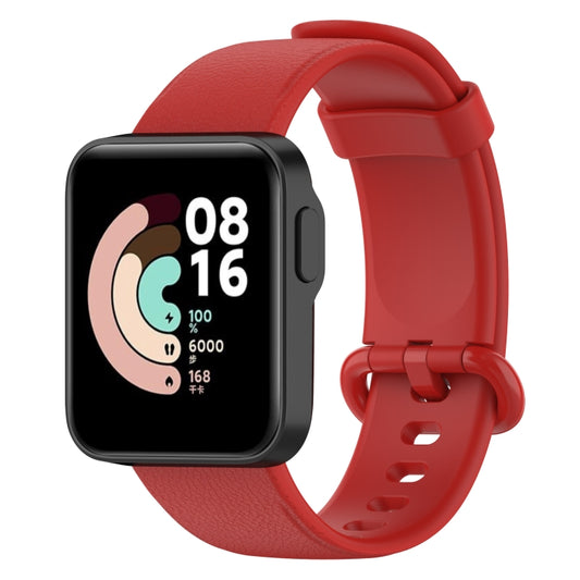 For Xiaomi MI Watch Lite / Redmi Watch Litchi Texture Leather Watch Band(Red) - Watch Bands by buy2fix | Online Shopping UK | buy2fix