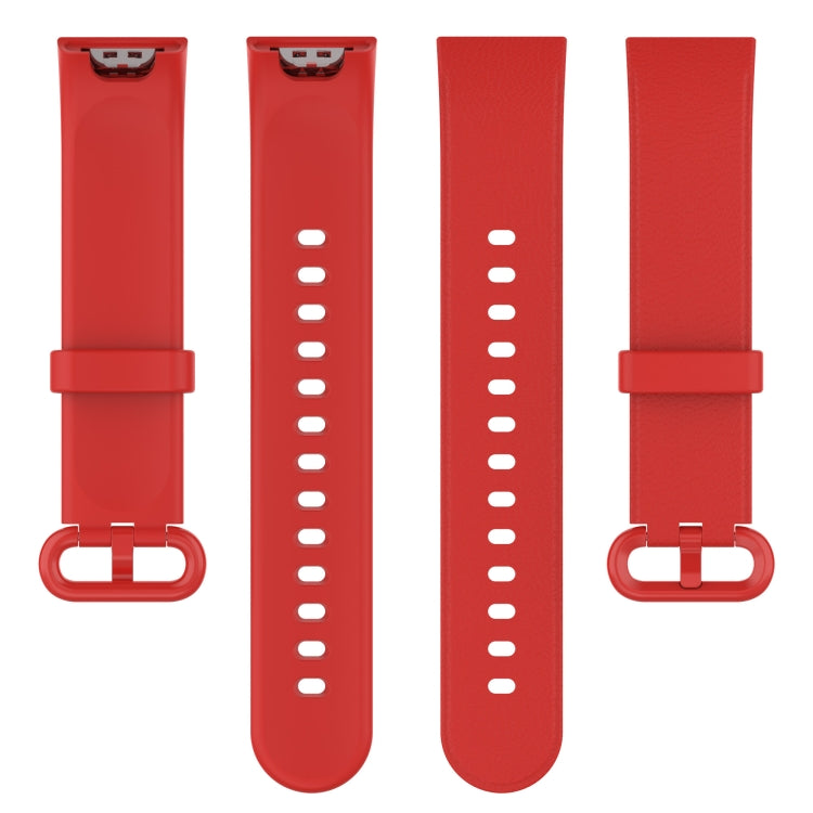 For Xiaomi MI Watch Lite / Redmi Watch Litchi Texture Leather Watch Band(Red) - Watch Bands by buy2fix | Online Shopping UK | buy2fix